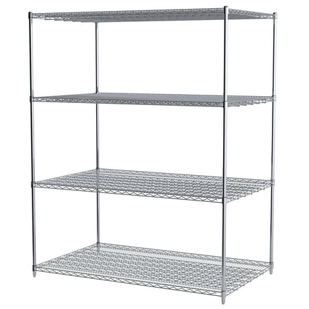 Akro Mils 36x60x74 4 Shelf Wire Shelving Unit Walmart