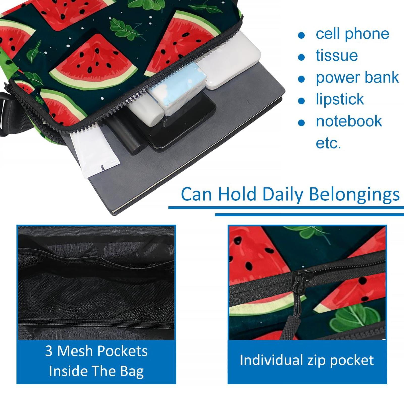 Watermelon Lightweight Running Belt Waist Bag with Extension Strap and Money Belt - Unisex