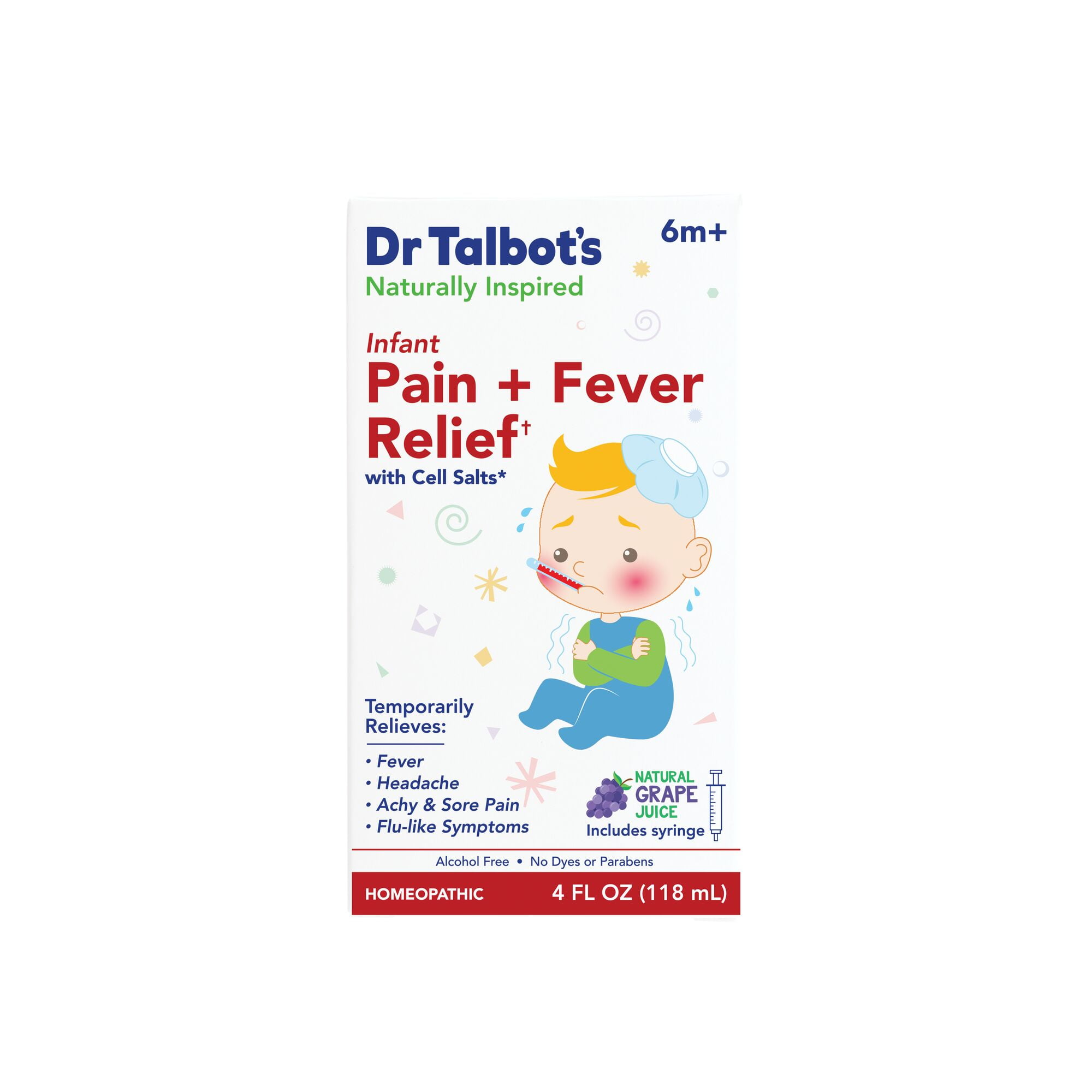 Dr. Talbot's Homeopathic Infant Pain and Fever Relief with Cell Salts, 4 fl oz