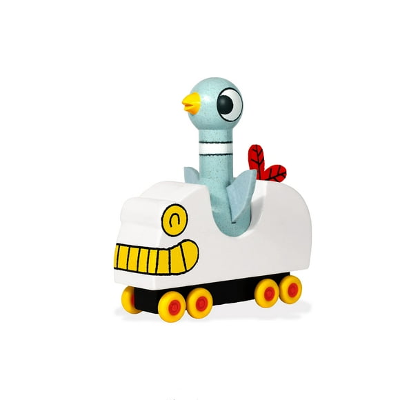 Colección YOTTOY Mo Willems | La Paloma en Putt Putt Coche Juguete de Madera