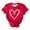 Heart Pint1-Red, variant on Homenesgenics Womens Tops under $5 Plus Size Women's Lover Printed T-shirt Round Neck Short Sleeved Tops Shirts Valentines Sweater