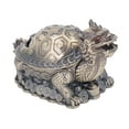 thumbnail image 1 of Cenicero vintage con 3 ranuras, tapa resistente al viento, aleación de zinc, Cenicero de metal con dragón de tortuga para oficina familiar al aire libre, 1 of 14