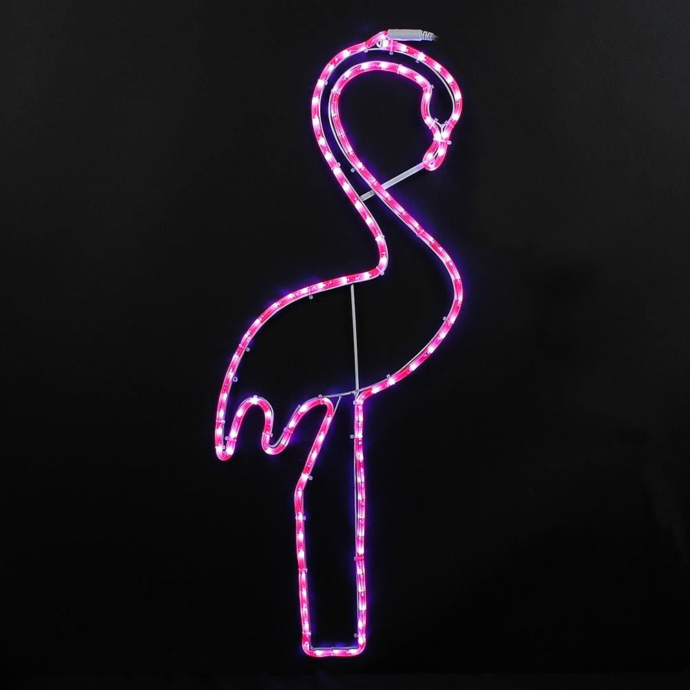 ** BRAND NEW** Pink Tropical Flamingo Neon Lighted Lamp Table Desk Accent Light 