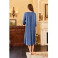 thumbnail image 5 of Ekouaer Nightgown for Women Long Nightshirt Maxi Sleepshirts V Neck Loungewear 3/4 Sleeve Sleepwear Full Length Sleep Dress, 5 of 6