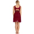 thumbnail image 2 of YEAHDOR Womens High Low Skirted Lyrical Dance Dress Chiffon Cutout Back Leotard Dancewear, 2 of 7