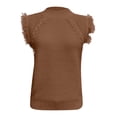 thumbnail image 5 of FUYUDY Women Shirts Knitted Sleeveless Sweater Vest Casual Crochet Tops Soft Summer Pullover Yarn Tank Blouse Versatile Female Solid Color Dailywear, 5 of 5