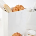 thumbnail image 2 of Rectangle White Paper Large Shopping and Take Out Bag - Glossy, Rope Handles - 9 1/2" x 4" x 14" - 10 count box, 2 of 2