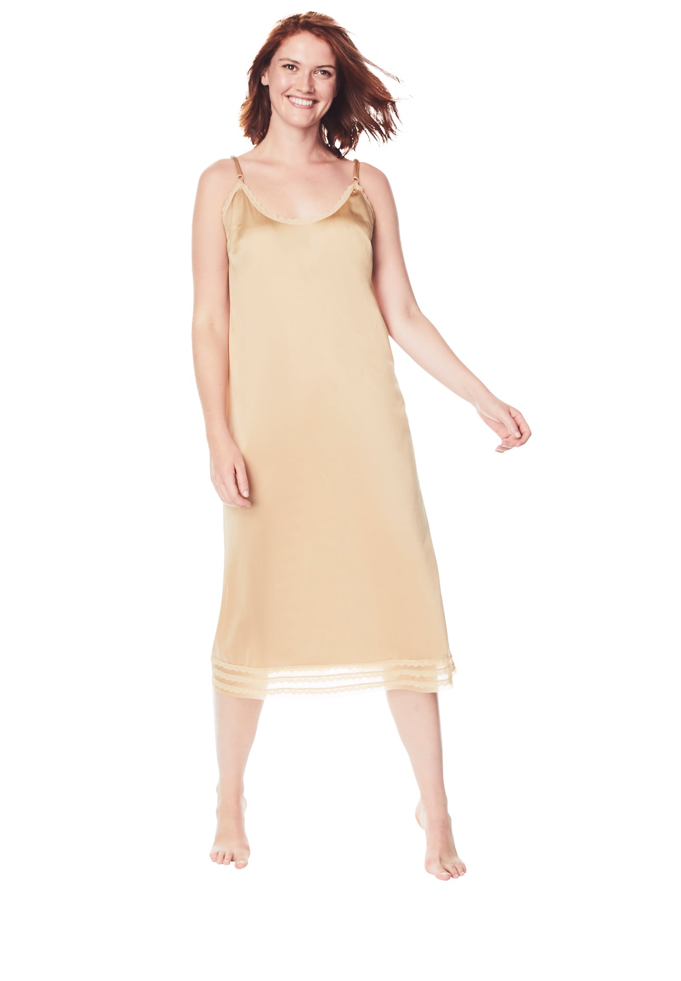 Comfort Choice Womens Plus Size Snip-To-Fit Dress Slip 