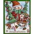thumbnail image 4 of Hilo Algodón Ecológico Bordado Punto Cruz Muñeco Nieve Navideño Impreso 11CT 40x50cm, 4 of 8