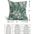 thumbnail image 5 of Vintage Floral Pillow Covers 20x20 Inch Set of 2 Dark Green Floral Outdoor Decorative Throw Pillows Chinoiserie Flower Pillowcases Rustic Farmhouse Cushion Covers for Couch Home Decor, 5 of 6