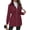 Wine Red, variant on Women's Thick Diamond Quilted Puffer Jacket, Heavyweight Hooded Cropped Puffer Coat with Fixed Hood, Open Hand Pockets, Warm Winter Casual Quilted Puffer Jacket S-2XL