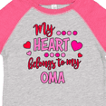 thumbnail image 4 of Inktastic My Heart Belongs to My Oma Boys or Girls Toddler T-Shirt, 4 of 5