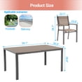 thumbnail image 6 of CHYVARY 7-Piece Metal Textilene Outdoor Furniture Set Waterproof Dining Chair Set Suitable for Patio Backyard and Garden, Taupe, 6 of 6