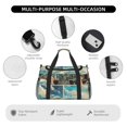 thumbnail image 4 of Fotbe Comic Airplane Cockpit Illustration Bolsa de Viaje con Estampado, Bolsa de Fin de Semana para Mujer con Compartimento para Zapatos, Bolsa de Gimnasio con Bolsillo Húmedo, 4 of 7