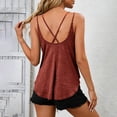 thumbnail image 5 of Neewe Women's Basic Tank Tops Cami Tank Summer Sleeveless Tops Round Neck Camisole Pleated Shaping Top-Wine 3XL, 5 of 6