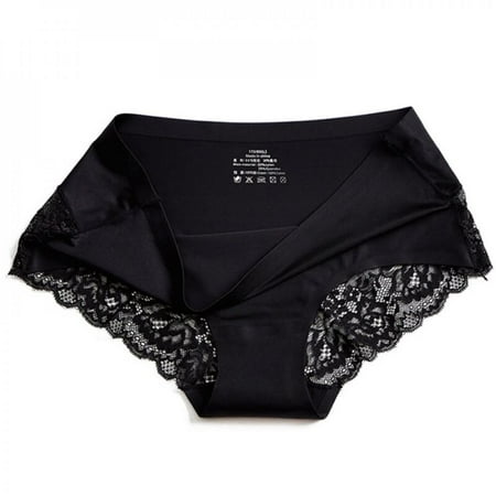 

Promotion Sell!Women s Lace Underwear Ladies Ice Silk No Trace Luxury Lace A Single Medium Waist Trip