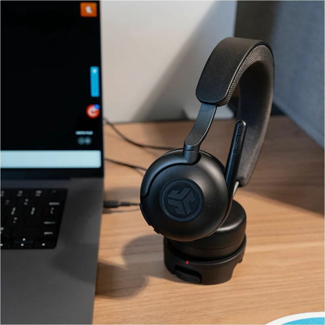 JLab Epic Work Wireless Headset, ANC, 90+ Hr Playtime, Charging Hub, Quick Mute, Multipoint, PC/Laptop/Mobile
