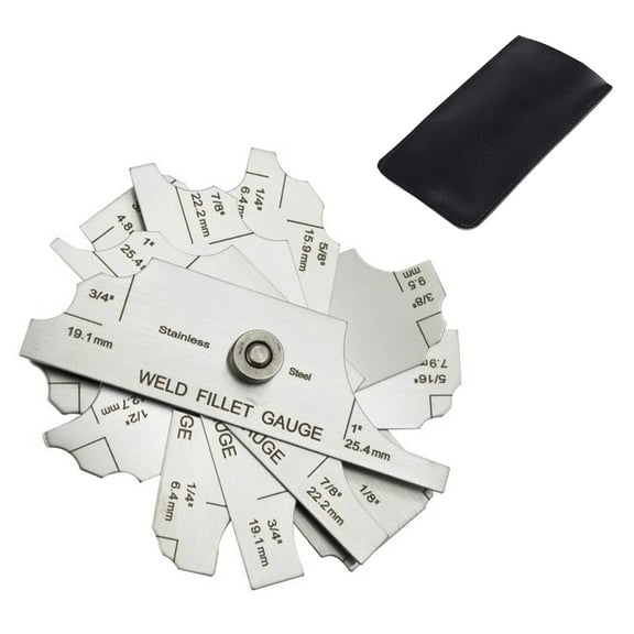 Precise Essential Fillet Weld Gauge 7pcs/Set for Checking Weld Size Construction Manufacturing Industrial Applications