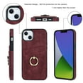 thumbnail image 5 of Nalacover for iPhone 14 Plus 6.7 inch Wallet Back Case,Luxury PU Leather Soft TPU Anti-Drop Shockproof Two Card Slots with Finger Ring Holder Kickstand Ultra Slim Phone Cover.Winered, 5 of 8