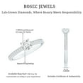 thumbnail image 6 of Rosec Jewels Lab Created Diamond Engagement Ring with Side Stones - 5 MM - EF-VS Quality, 925 Sterling Silver, US 4.00, 6 of 7