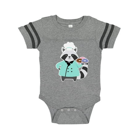 

Inktastic Chef Raccoon Donut Cook Gift Baby Boy or Baby Girl Bodysuit