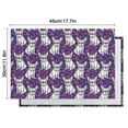 thumbnail image 6 of Purple French Bulldog Summer Placemats Table Placemats Set Of 4-Linen Kitchen Washable Placemats Table Mats 11.8"x17.7"Non-Slip Heat Resistant, 6 of 6