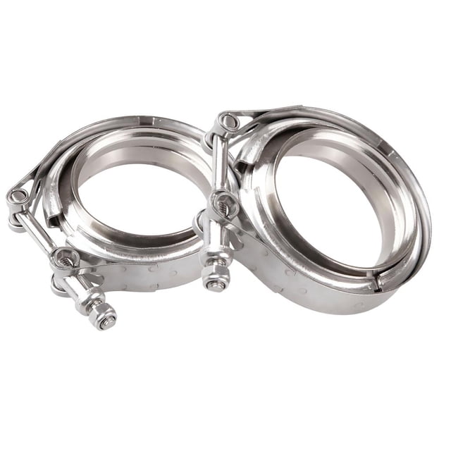 Colr De Sujeción De Cinta De 2,5 Pulgadas De 2 Piezas Para Abrazadera En V De Abrazade Acero Inoxidable De Bajante Soledad Tubo descendente de brida de abrazadera de banda en V