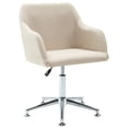 thumbnail image 1 of vidaXL Swivel Dining Chair Cream Fabric, 1 of 5