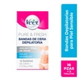thumbnail image 1 of Bandas Depilatorias Veet area Hipoalergénico Piel sensible 16 Bandas, 1 of 6