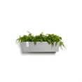 thumbnail image 4 of Ecopots Manhattan Wall Durable Modern Rectangular Indoor/Outdoor Recycled Based Composite Hanging Flower Planter, White Grey, 21.5", 4 of 4