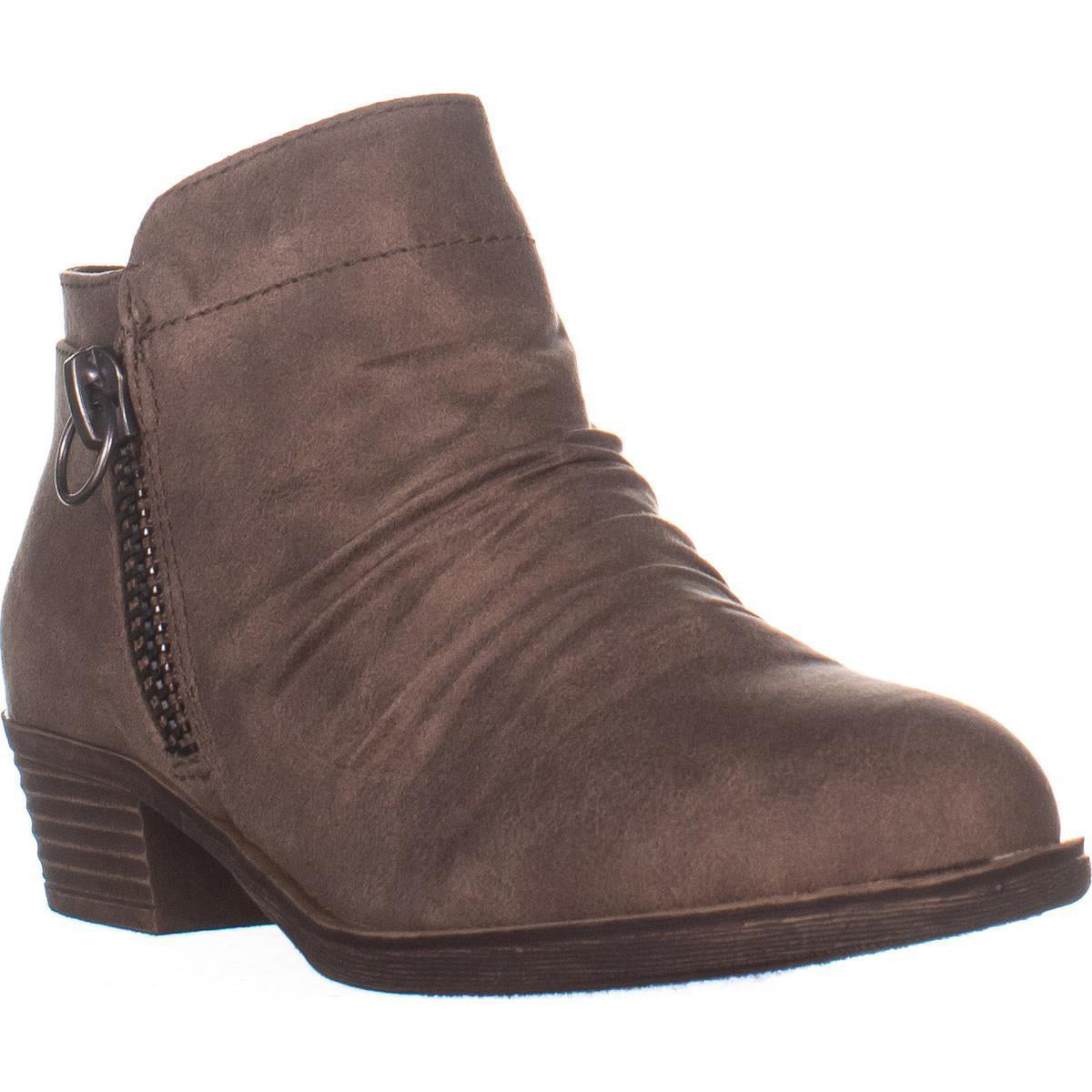 Sugar - Womens Sugar Trust Me Side Zip Ankle Boots, Taupe, 7 US ...