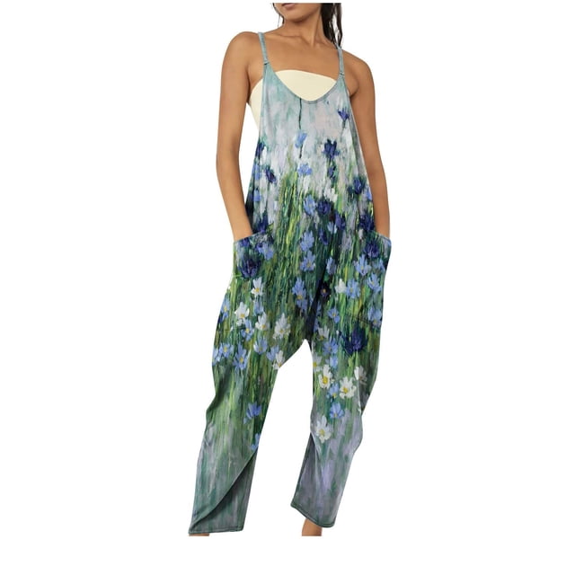 ICHUANYI Liquidación Mono de tirantes sin mangas para mujer, estilo informal, de verano ICHUANYI WER202308250861