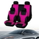thumbnail image 2 of Juego de 8 fundas universales clásicas para asientos de coche (rosa fluorescente), 2 of 7