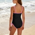 thumbnail image 3 of Tiijoy Girls One-Piece Swimsuit Flower Print Bathing Suit Swimwear with Side Ties, 3 of 6