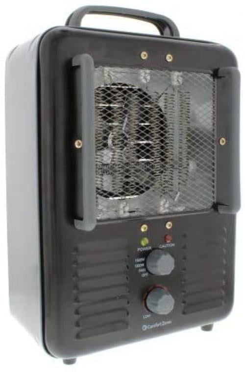Comfort Zone CZ798BK Utility Milkhouse Portable Heater with Thermostat
