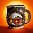 thumbnail image 6 of FHBVT Christmas Magical Forest Crackle Mug, Holiday Ceramic Coffee Cup with Unique Crackled Finish, Microwave & Dishwasher Safe, Perfect for Hot Cocoa, Tea & Christmas Party Decor or Gifting, 6 of 9