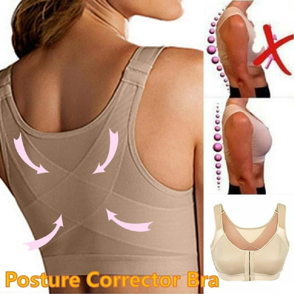 Women Posture Corrector Bra Wireless Back Support Lift Up Yoga Bra Underwear