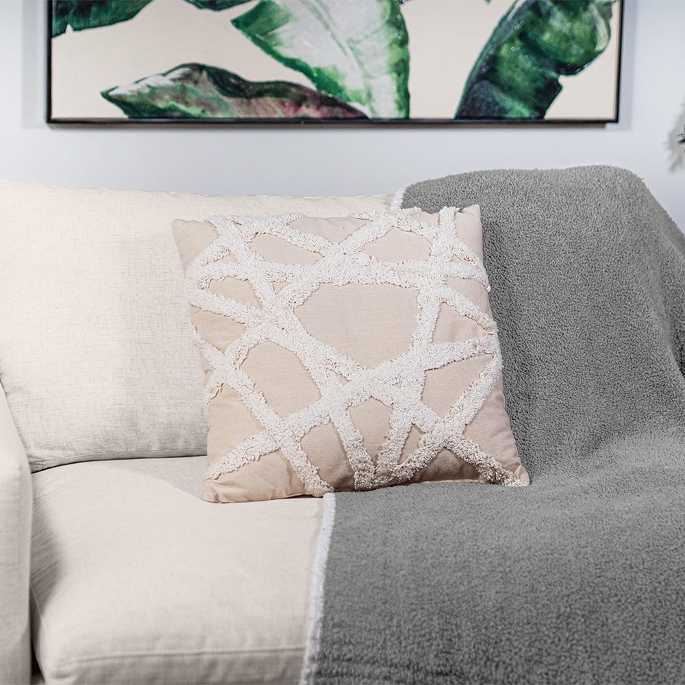 Sol Living Decorative Pillows Throw Pillows Couch Pillows  Bedroom Throw Pillows Bed Macrame Decor Boho Pillows Lumbar Pillow Cushion  Decorative Sofa Pillows Living Room, 20 x 12 inches, Off-White : Home