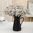 thumbnail image 4 of 15PCS Artificial Baby Breath Flowers Fake Silk Real Touch DIY Floral Bouquets Decor Wedding Party Decoration Arrangements-Burgundy, 4 of 5
