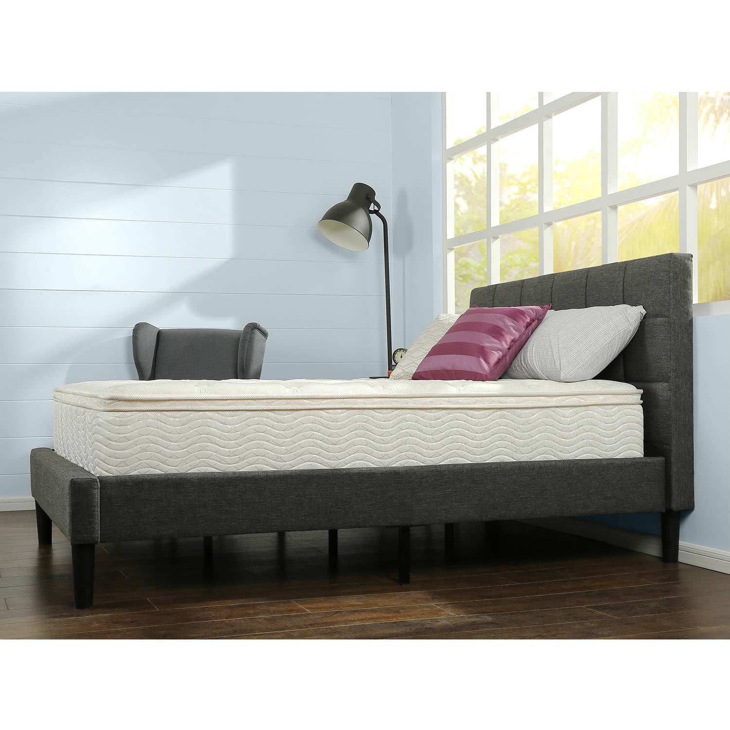 SLUMBER 1 BY ZINUS 8/" SPRING SUPPORT MATTRESS W// GREEN TEA FOAM LAYER QUEEN