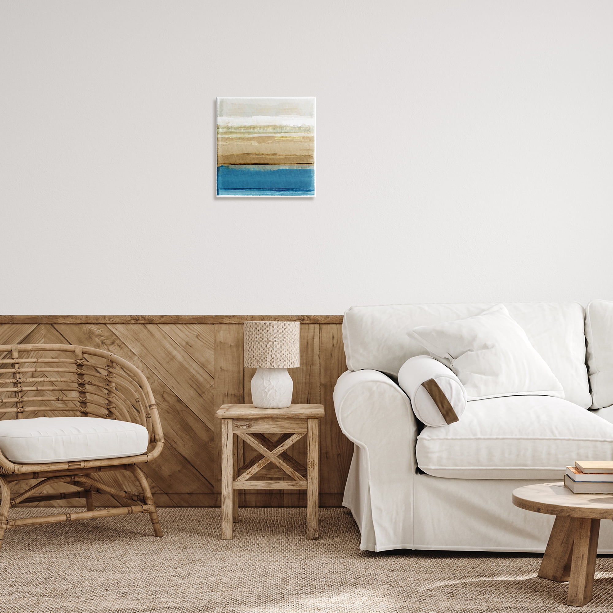 Stupell Industries Nautical Blue Daze Abstract Painting Gallery Wrapped Canvas Art Print Wall Art, 17 x 17