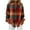J, variant on Horkkom Womens Flannel Shirts Long Sleeve Plaid Print Button Down Shirts Casual Loose Flannel Shirt Women L