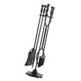 thumbnail image 1 of veasfak Ensemble d'Outils de Cheminée Pelle Portable Base Stable Pinces Extérieur Intérieur Support de Poker, 1 of 9
