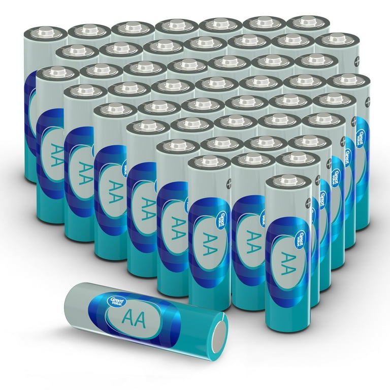 Great Value Alkaline AA Batteries 48 Pack for Reliable Power
