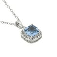 thumbnail image 6 of Arista Diamond Accent Blue Topaz & White Sapphire Women's Earrings & Necklace Gift Set in Sterling Silver, 18", 6 of 7