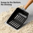 thumbnail image 4 of OAZOUF Stainless Steel Cat Litter Scoop, Heavy Duty Kitty Metal Scooper with Ergonomic Handle for Litter Box Clean, Black, 4 of 13