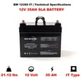 thumbnail image 5 of 12V 35Ah IT U1 Bright Way Group SLA AGM Rechargeable Battery Replacement, 5 of 10