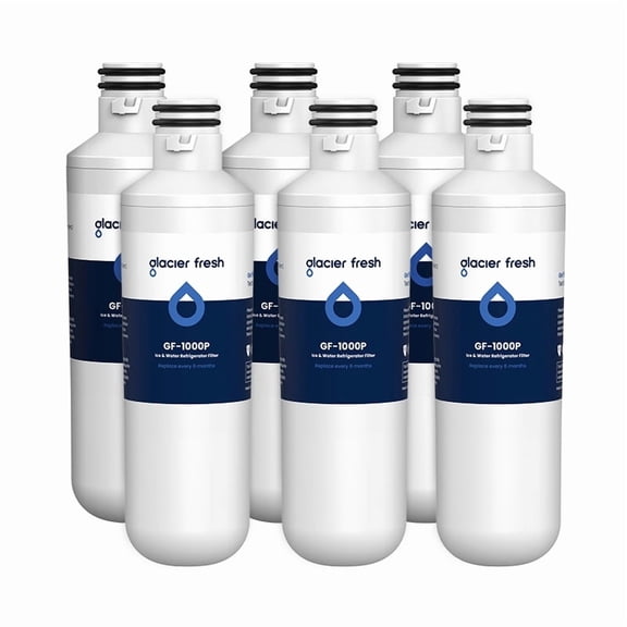 GLACIER FRESH Water Filter LT1000PC Replacement for Refrigerator, Compatible with LT1000PC/PCS, LT1000PC, LT-1000PC, MDJ64844601, ADQ747935 ADQ74793504 Water Filter, 6 Pack