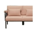 thumbnail image 7 of Acme Rajni Patio-Cushion for Wedge, Pink Fabric & Black Finish, 7 of 7