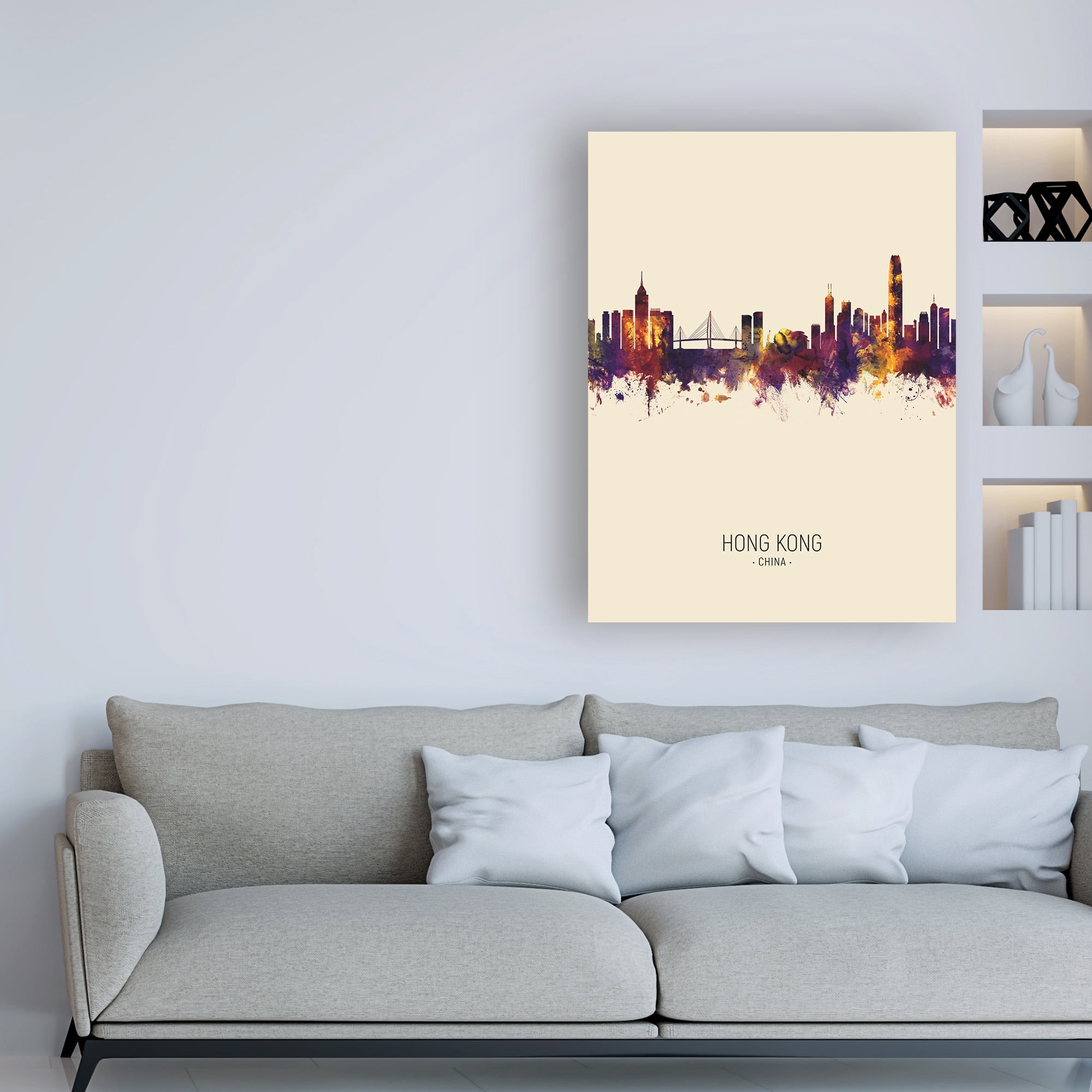 Trademark Fine Art 'Hong Kong Skyline Portrait III' Canvas Art by Michael Tompsett